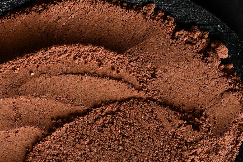 Seahorse Chocolate hot cocoa mix on a black background
