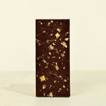 Flakey Sea Salt Dominican Republic 70% dark chocolate mini square, unwrapped