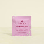 Seahorse Chocolate Maya Mountain chocolate bar packaging half ounce on a light pink background
